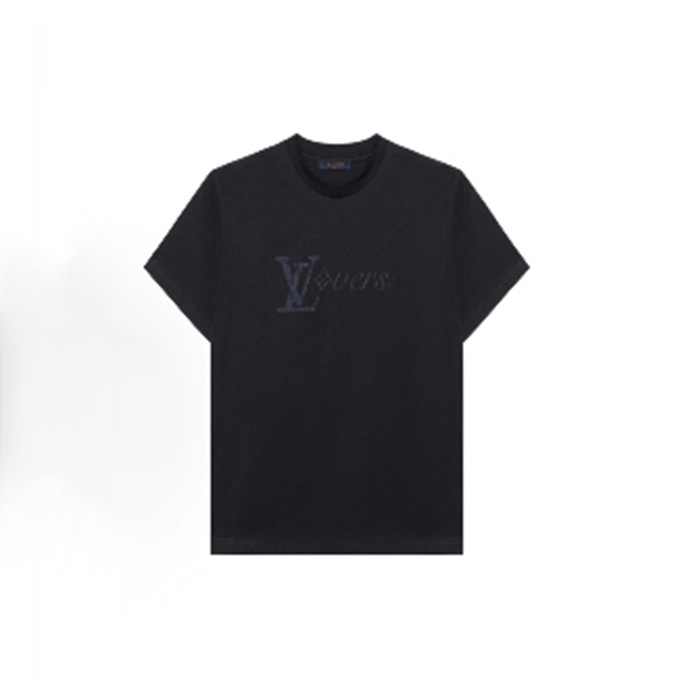 lv louis vuitton iridescent logo print t-shirt